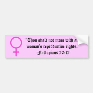 Das Recht der Frauen, Verse zu wählen Autoaufkleber
