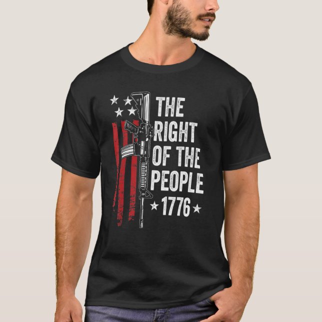 Das Recht der Menschen 1776 - USA 2. Änderungsantr T-Shirt (Vorderseite)