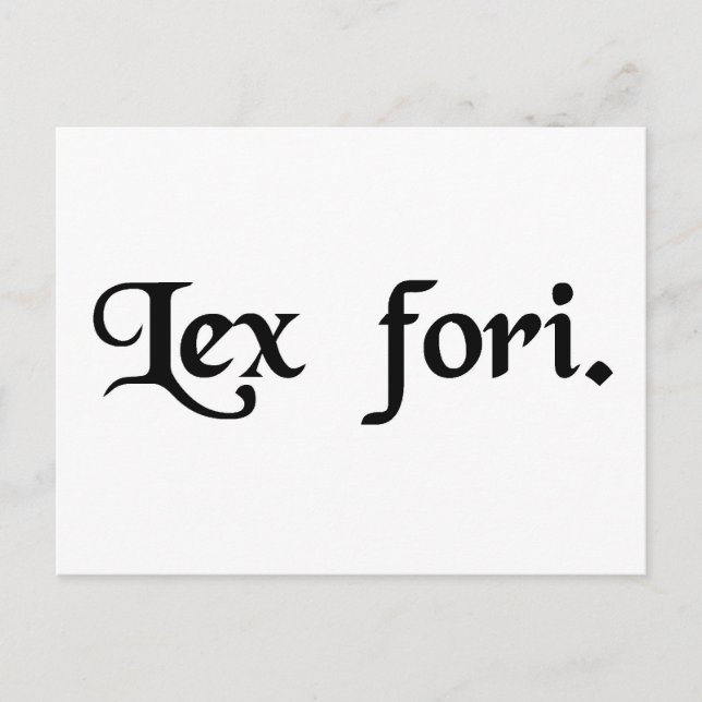 Das Recht des Forums. Postkarte (Vorderseite)