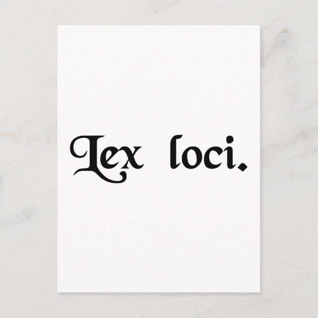 Das Recht des Ortes. Postkarte (Vorderseite)