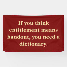 Das Recht ist kein Handout Banner