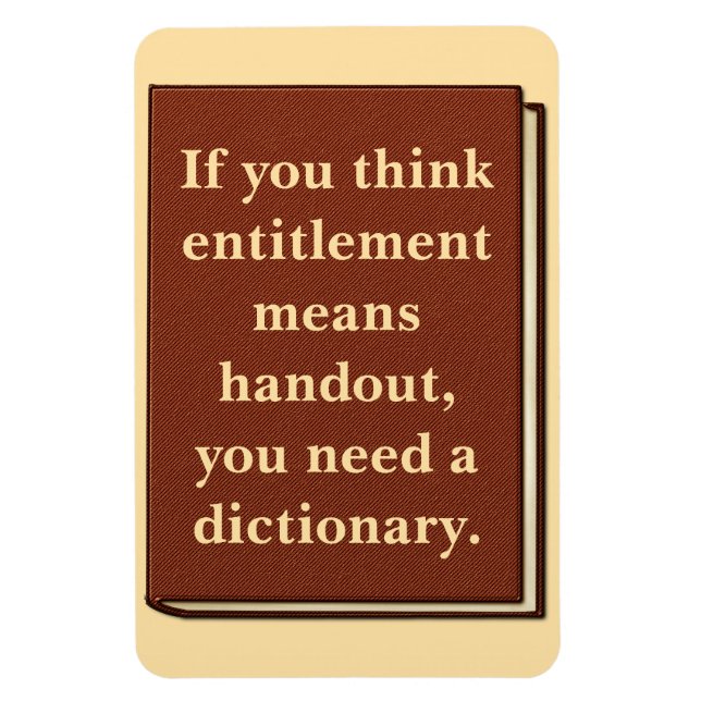 Das Recht ist kein Handout Magnet (Vertikal)