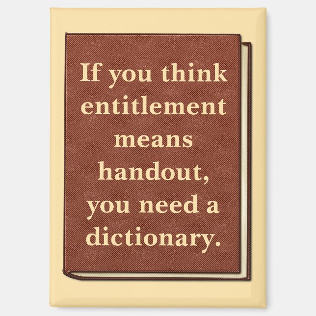 Das Recht ist kein Handout Magnet (Vorderseite)