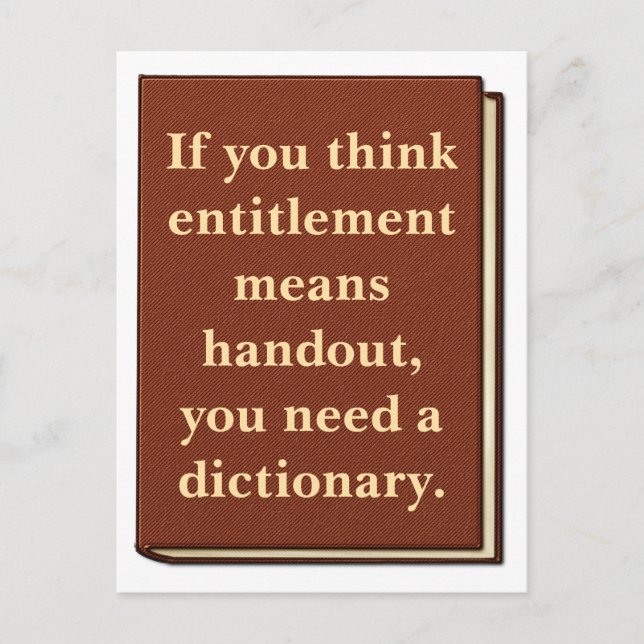 Das Recht ist kein Handout Postkarte (Vorderseite)