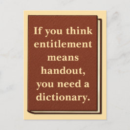 Das Recht ist kein Handout Postkarte