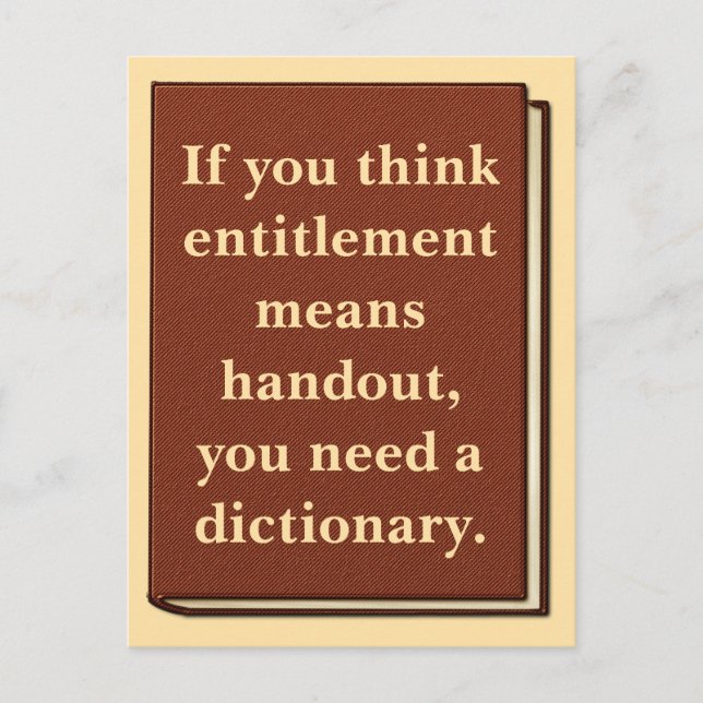 Das Recht ist kein Handout Postkarte (Vorderseite)