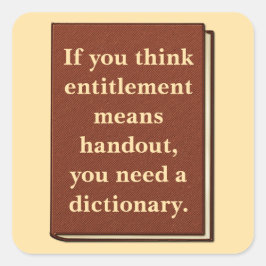 Das Recht ist kein Handout Quadratischer Aufkleber