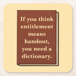 Das Recht ist kein Handout Rechteckiger Pappuntersetzer