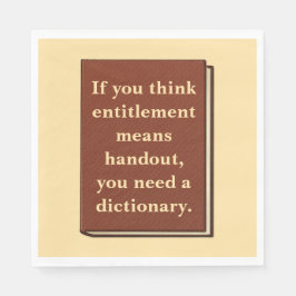 Das Recht ist kein Handout Serviette