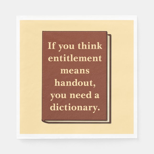 Das Recht ist kein Handout Serviette (Vorderseite)