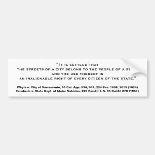 das Recht zu reisen Autoaufkleber