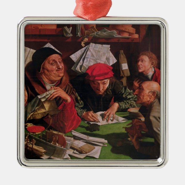Das Rechtsanwaltsbüro, c.1545 Silbernes Ornament (Vorne)