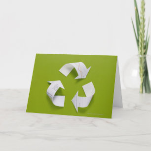 Das recycelnde Kennzeichen gemacht von den Daten Karte