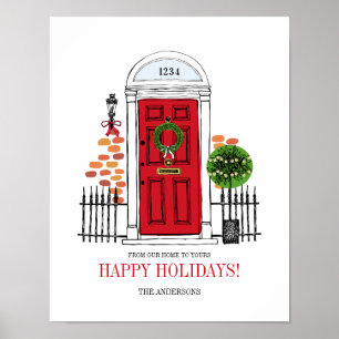 Das Red Holiday Weihnachts-Poster-Zeichen Poster