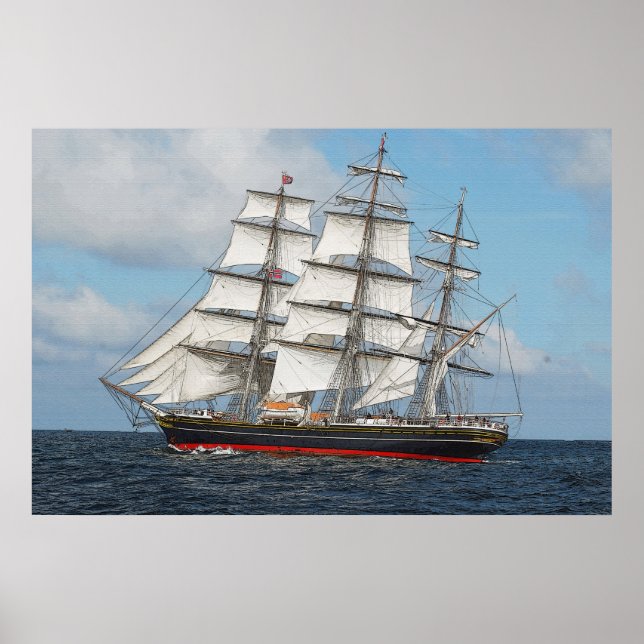 Das Red Tall Ship 36 x 24 Poster (Vorne)