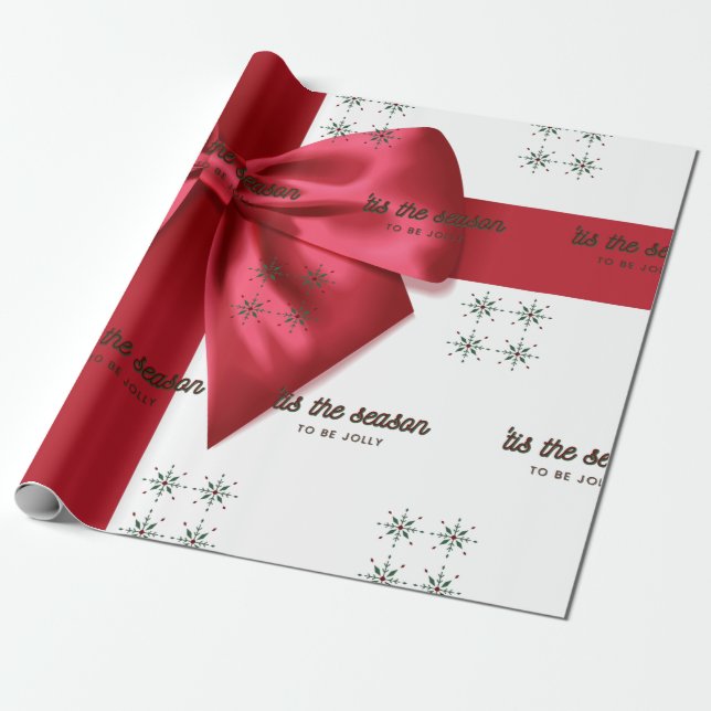 Das Red Wrapping Paper der Saison Geschenkpapier (Ungerollt)