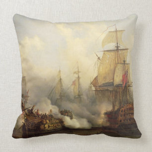 Das Redoutable bei Trafalgar, am 21. Oktober 1805 Kissen