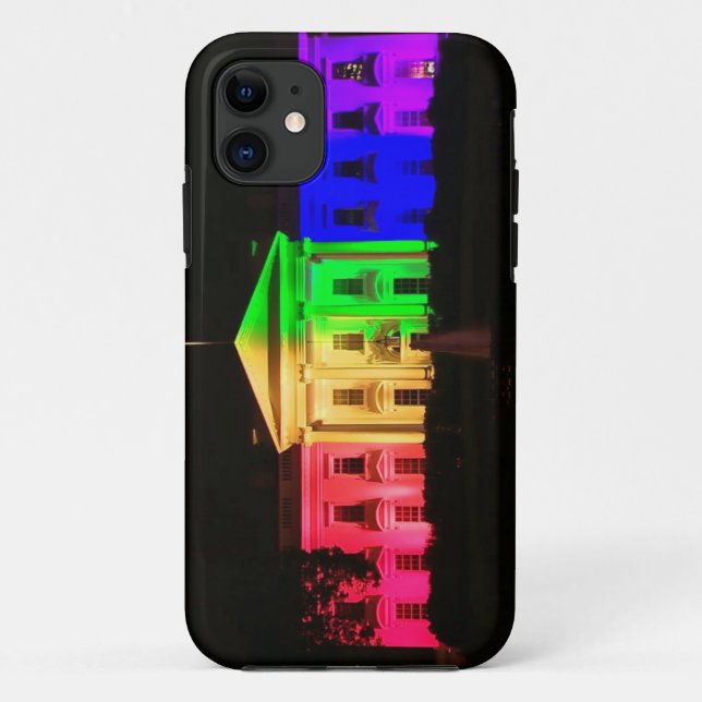 Das Regenbogen--Weiße Haus Case-Mate iPhone Hülle (Rückseite)