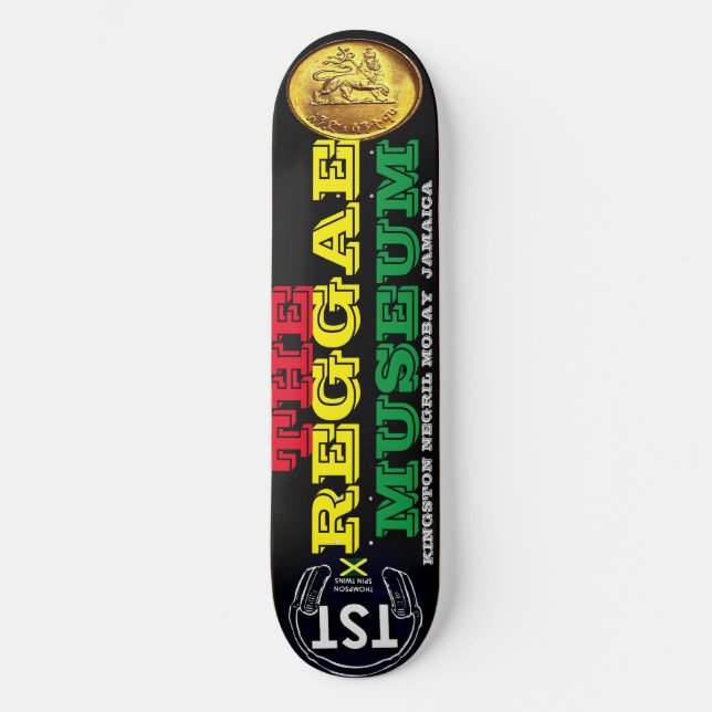 DAS REGGAE MUSEUM 8 1/2" Skateboard Deck (Vorderseite)