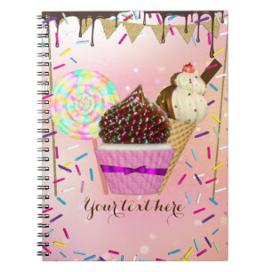 Das Regnen besprüht Süßigkeits-Land-Süßigkeiten Notizblock