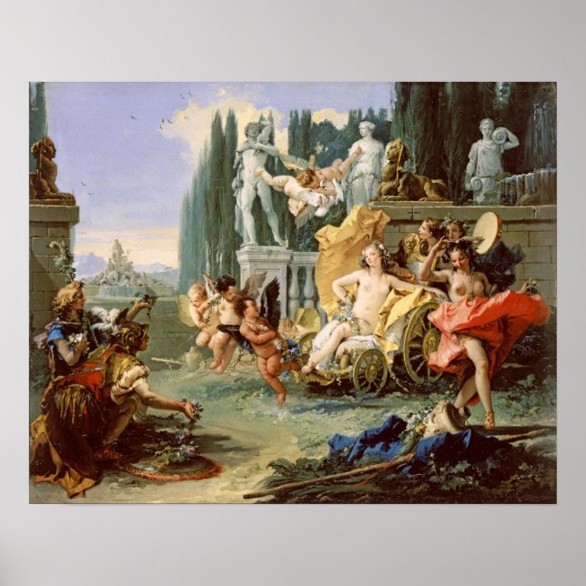 Das Reich der Flora (Tiepolo 1743) Poster (Vorne)
