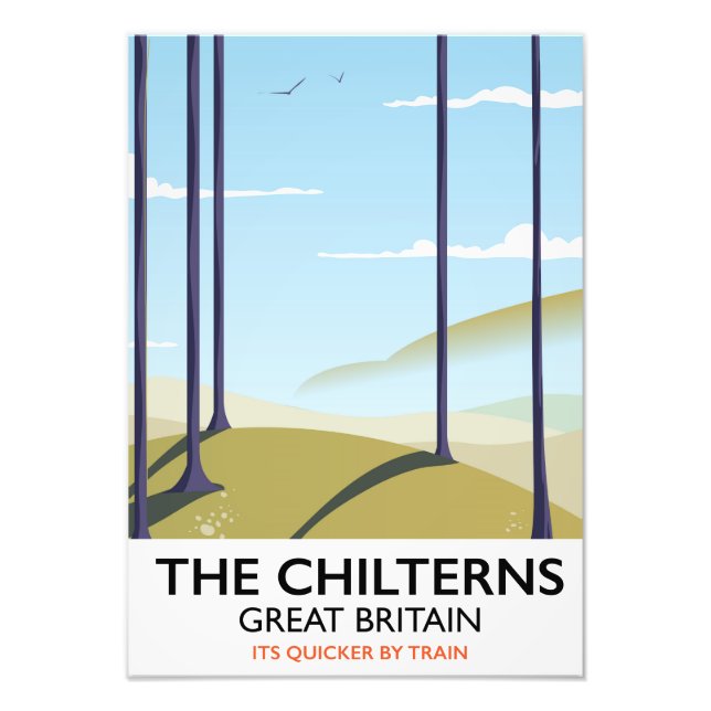 Das Reiseplakat "Chilterns Great Britain" Fotodruck (Vorne)