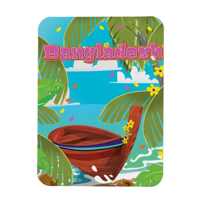 Das Reiseplakat des Cartoon Bangladesch. Magnet (Vertikal)