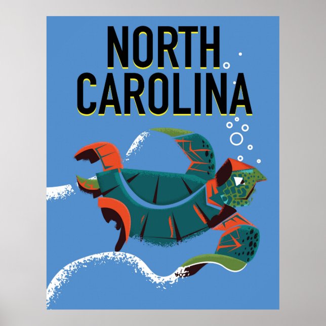 Das Reiseplakat North Carolina. Poster (Vorne)