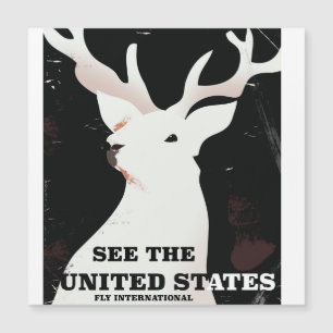 Das Reiseplakat United Staaten Vintage Magnetkarte