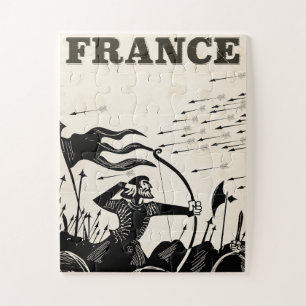 Das Reiseplakat von Frankreich - Klassik mittelalt Puzzle