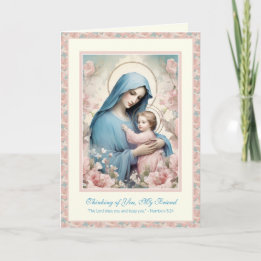Das religiöse Freundschaftsgebet gesegnete Maria u Karte