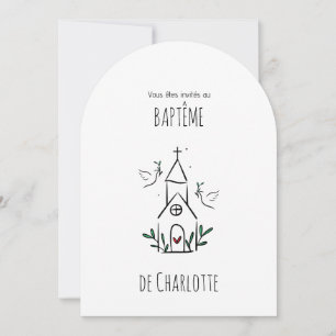 Das religiöse Taufe Charlotte Einladung