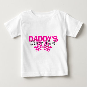 Das Rennen-Mädchen des Vatis Baby T-shirt