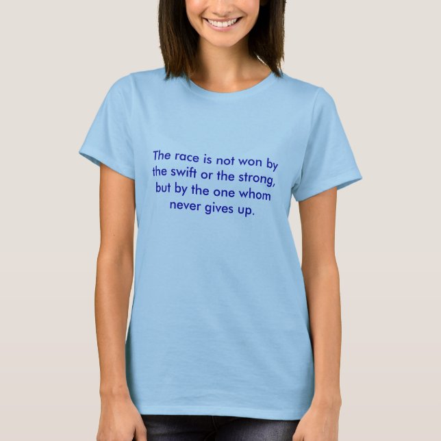 Das Rennen. T-Shirt (Vorderseite)