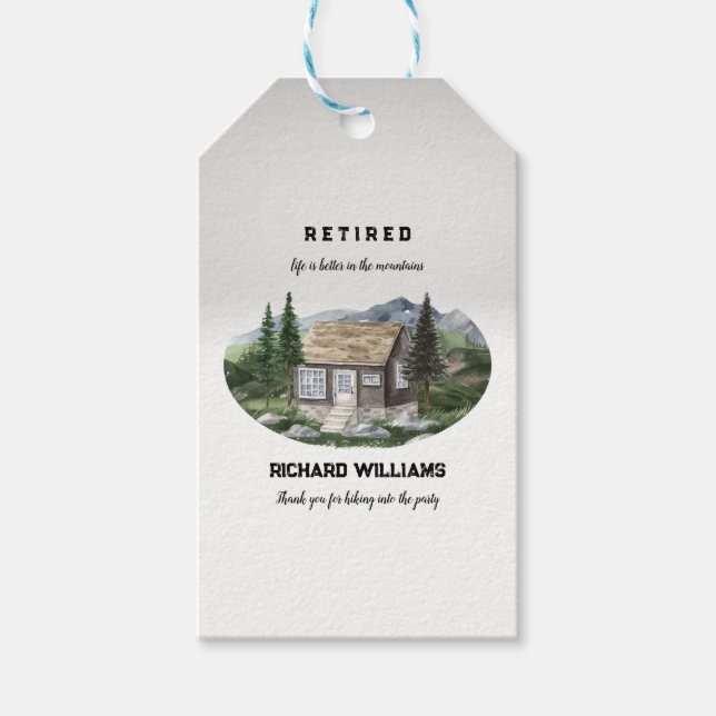 Das Rentenleben ist besser in den Bergen wandern Geschenkanhänger (Vorderseite)
