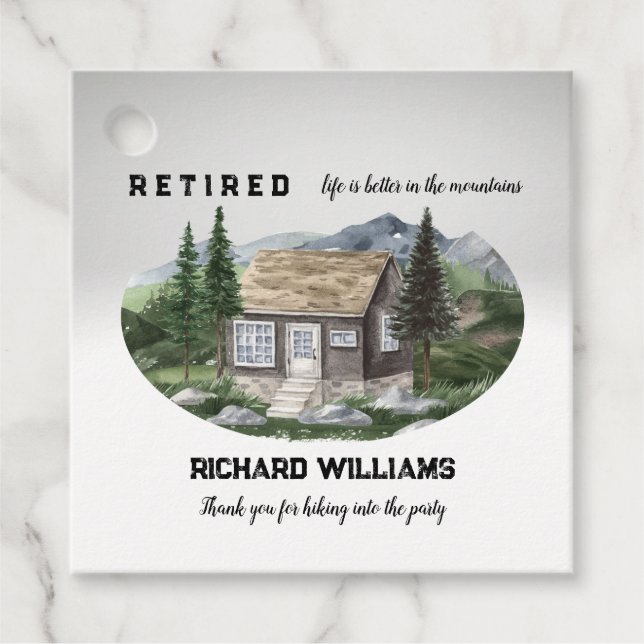 Das Rentenleben ist besser in den Bergen wandern Geschenkanhänger (Vorderseite)