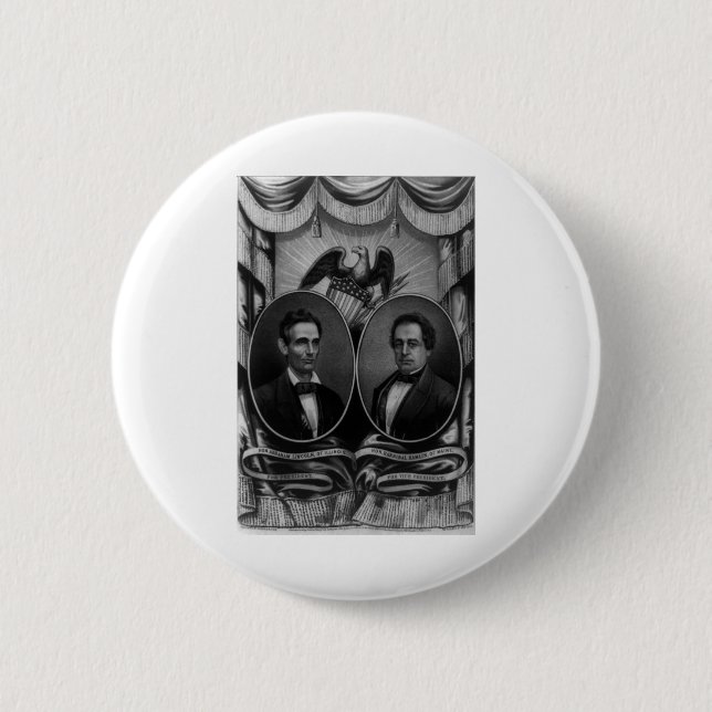Das republikanische Banner für 1860 - 1860 Button (Vorderseite)