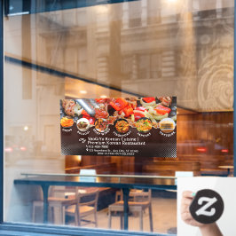Das Restaurant Advert mit koreanischer Küche indiv Fensteraufkleber