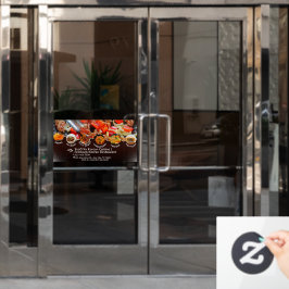 Das Restaurant Advert mit koreanischer Küche indiv Fensteraufkleber