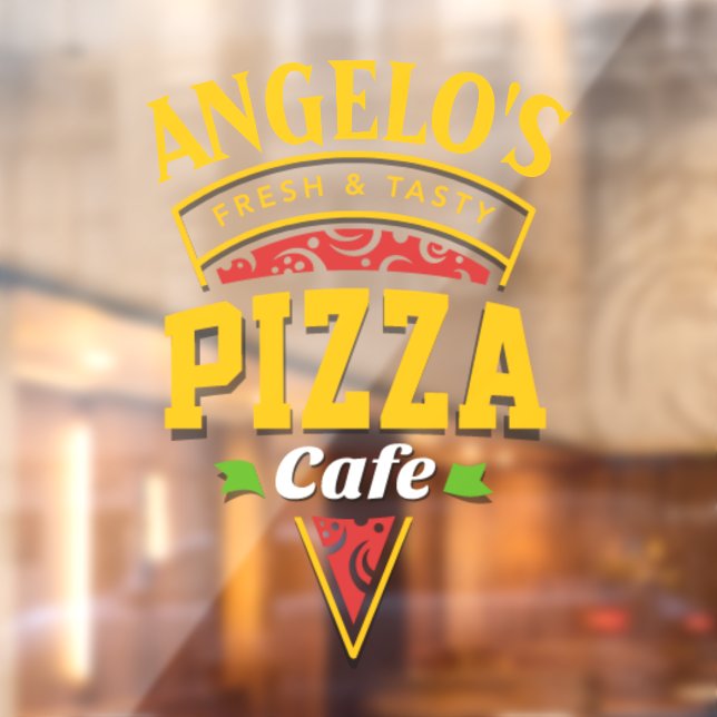 Das Restaurant "Fresh Hot Pizza Café" Fensteraufkleber (Blatt 2)