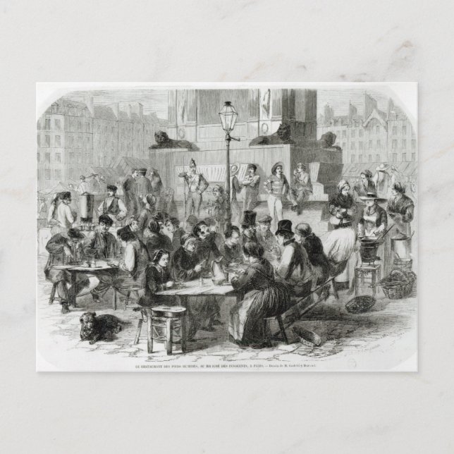 Das Restaurant mit nassen Füßen Postkarte (Vorderseite)