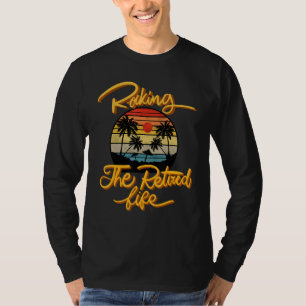 Das Retro des müden Lebens am Strand Vintag T-Shirt