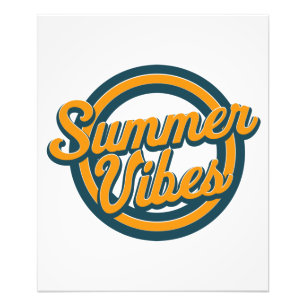 Das Retro-Logo der Summer vibes. Fotodruck