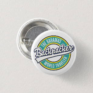 Das Retro-Logo des Bahamas-Backpackers World Trave Button