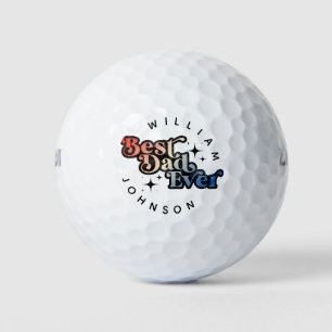 Das Retro Monogramm für den besten Vater je Vatert Golfball