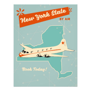 Das Retro-Poster des New Yorker Staat. Fotodruck