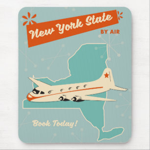 Das Retro-Poster des New Yorker Staat. Mousepad