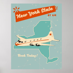 Das Retro-Poster des New Yorker Staat. Poster