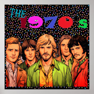 Das Retro-Poster "The 1970's Retro Vibe" 60x60cm Poster