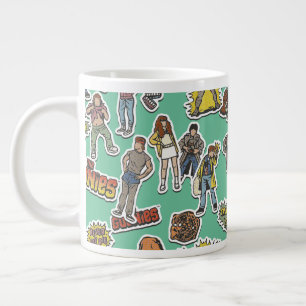 Das Retro-Stickermuster der Goonies Jumbo-Tasse